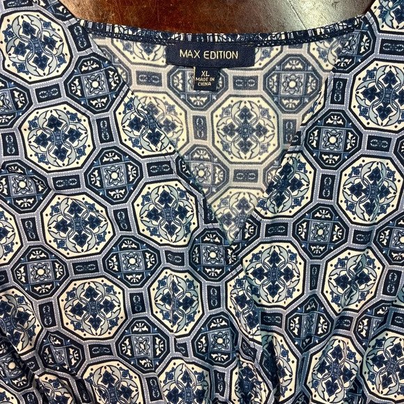 Max Edition Short Sleeve Slip On Light and Breezy Spandex Blend Dress, Size XL - Picture 6 of 6